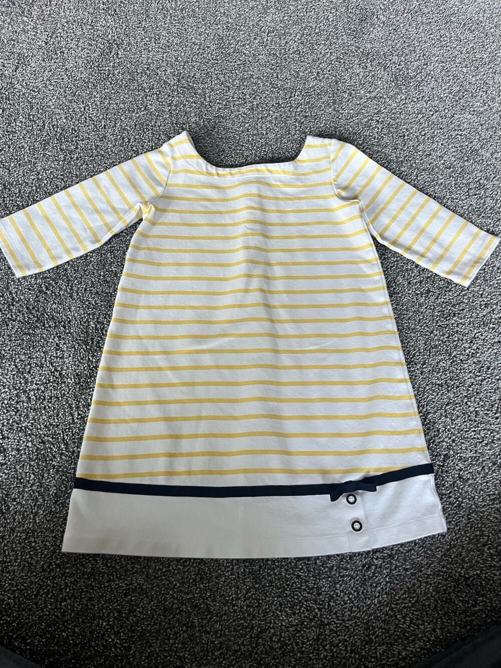 Janie and Jack Girls Size 6 Dress Colorful Pastel Striped 3/4 Sleeve B